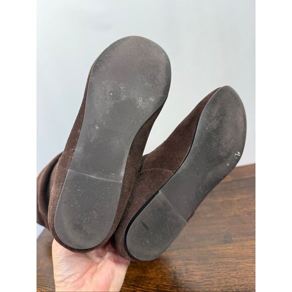 Steve Madden Tianna Brown Suede Slip On Slouch Knee High Boots Size 7.5 - Picture 7 of 9